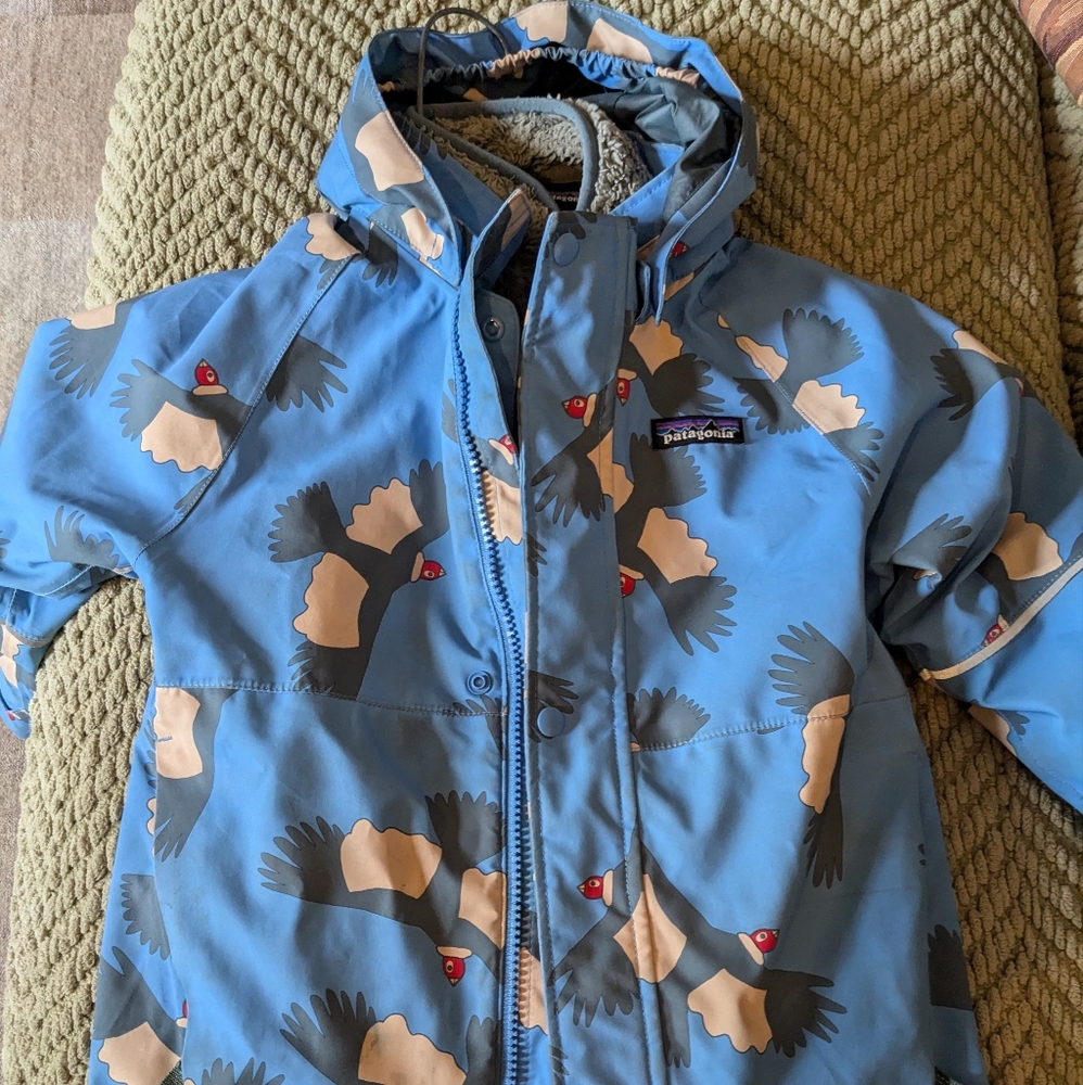 RARE Patagonia kids 5T California Condor 3-in-1 Winter Coat With Fleece Liner